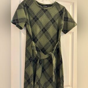 Steve Madden Green Raglan Mini Dress